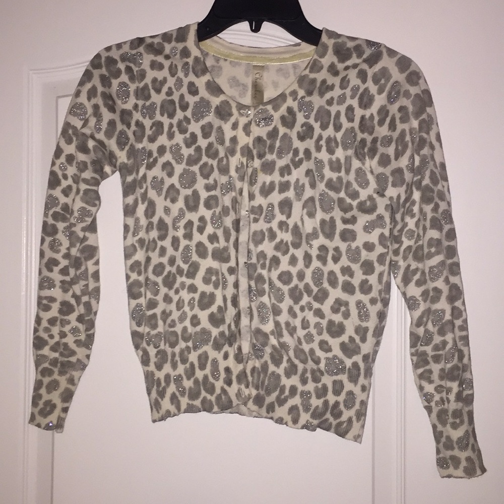 Grey Animal Print Cardigan